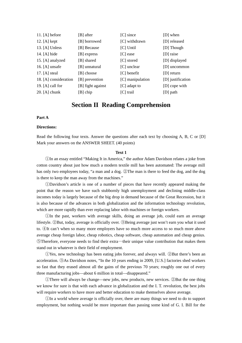 2013英语二考研英语真题【公众号：葱哥说考研 考研资料免费分享】.doc_第2页