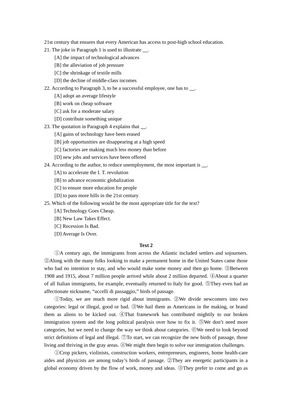 2013英语二考研英语真题【公众号：葱哥说考研 考研资料免费分享】.doc_第3页