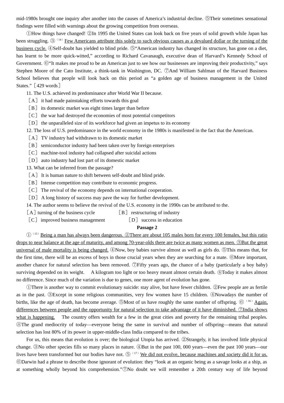 2000年历年考研英语真题【公众号：葱哥说考研 考研资料免费分享】.doc_第2页