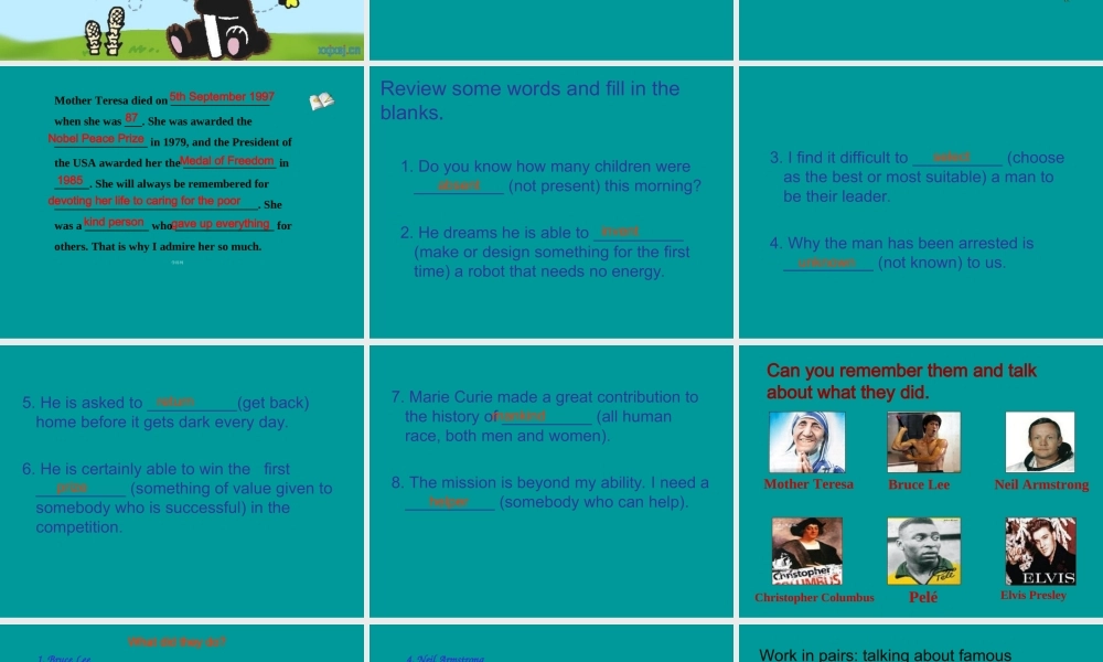 [中学联盟]江苏省太仓市第二中学（牛津译林版）九年级英语下册《Unit4 REVISION FOR USE》课件.ppt