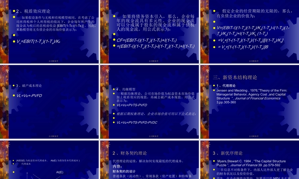 复旦大学公司理财财务管理专题讲义2.ppt