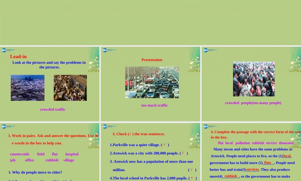 【倍速课时学练】八年级英语上册 Module 9 Unit 2 Arnwick was a city with 200,000 people课件 .ppt