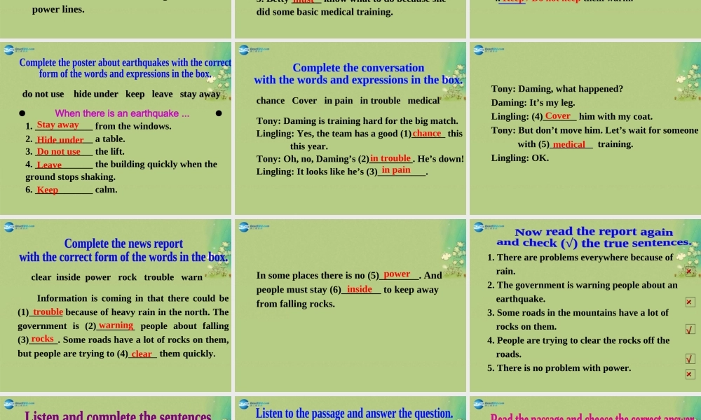 【倍速课时学练】八年级英语上册 Module 12 Unit 3 Language in use课件 .ppt