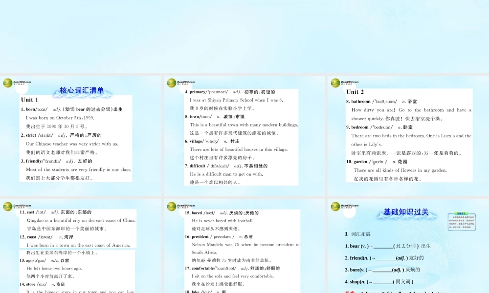 【金榜学案】七年级英语下册 Module 7 My past life模块复习课课件 .ppt