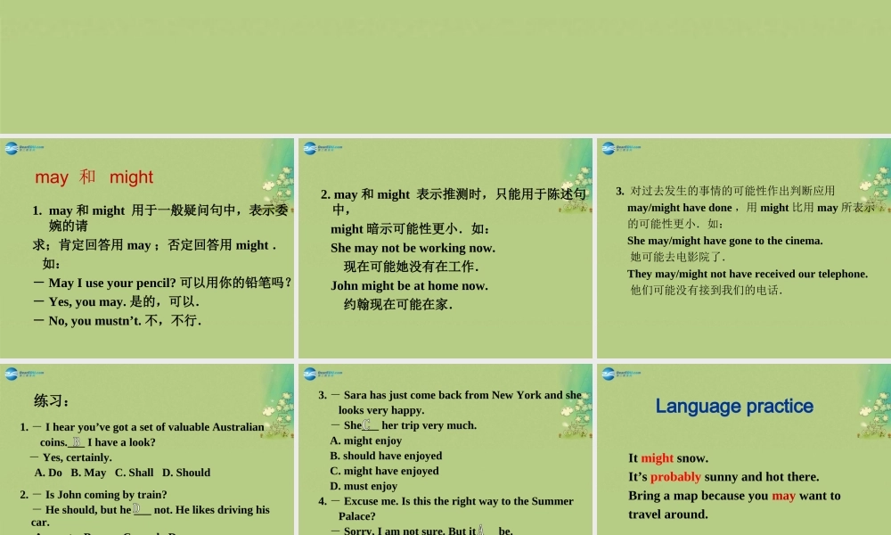 【倍速课时学练】八年级英语上册 Module 10 Unit 3 Language in use课件 .ppt