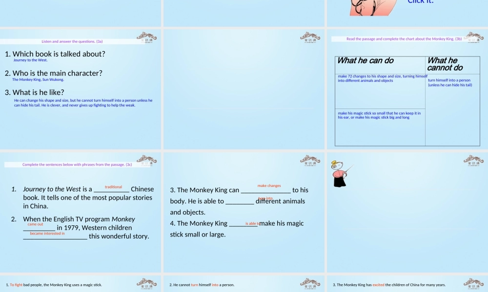 【金识源】八年级英语上册 Unit 4 An old man tried to move the mountains（第2课时）课件 .ppt