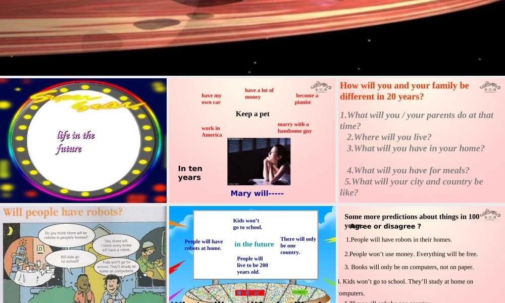 【金识源】七年级英语下册 Unit 3 Will people have robots Secion A(1a-2d)课件 .ppt