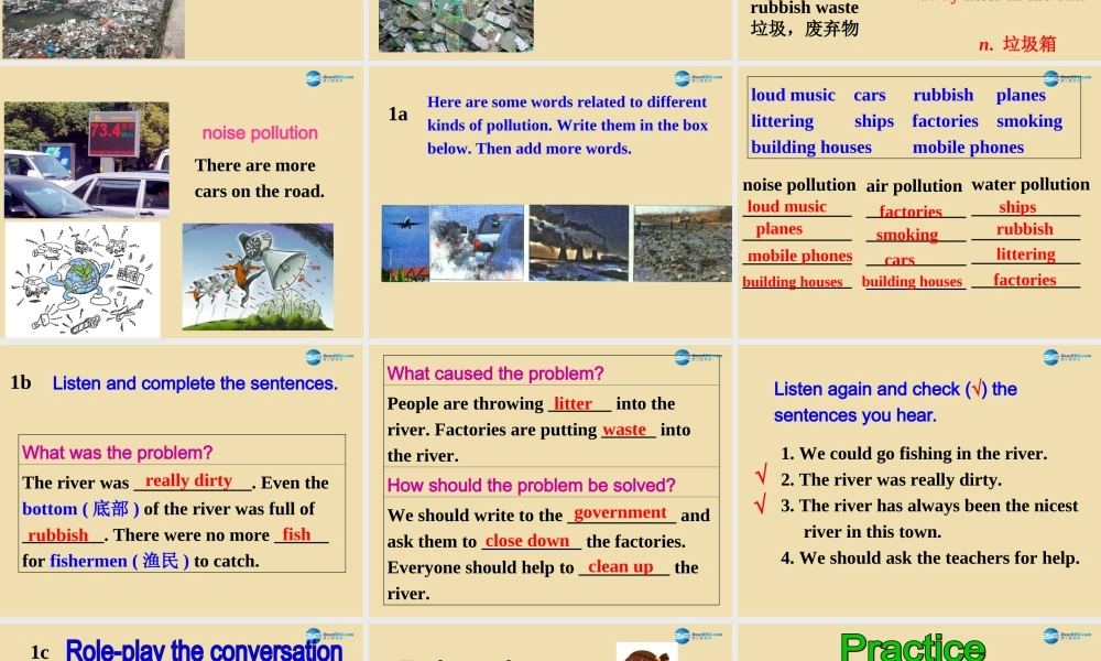 Unit 8 We’re trying to save the earth Section A（1a-2d）精品课件 .ppt