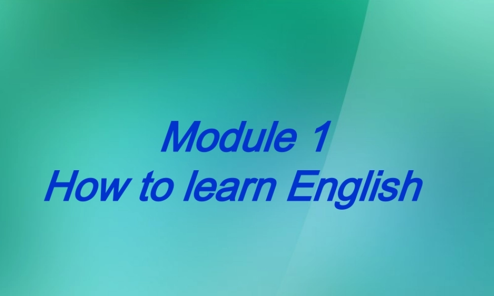八年级英语上册 Module 1 How to learn English Unit 1 Let's try to speak English as much as possible课件2.ppt
