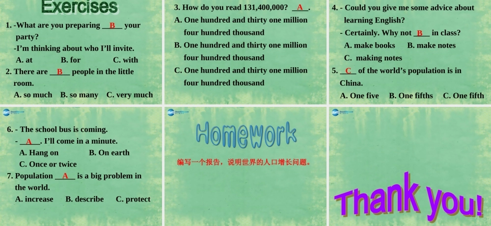 八年级英语上册 Module 9 Unit 1 The population of China is about 1.37 billion课件2 .ppt