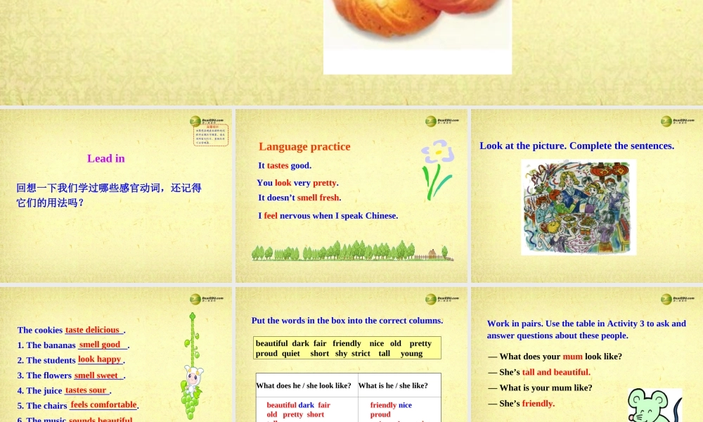 八年级英语下册 Module 1 Feelings and impressions Unit 3 Language in use课件 .ppt