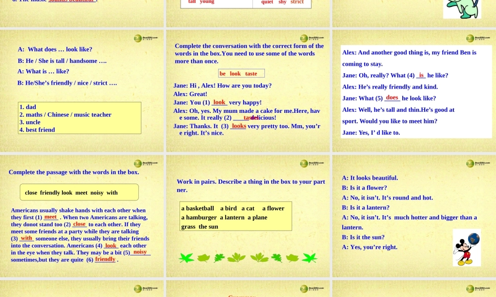 八年级英语下册 Module 1 Feelings and impressions Unit 3 Language in use课件 .ppt