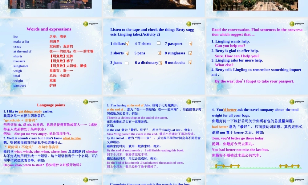 八年级英语下册 Module 7 Summer in Los Angeles Unit 1 Please write to me and send me some photos课件 .ppt