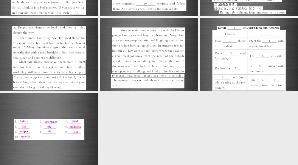 【课堂内外】九年级英语下册 Module 6 Unit 2 Knives and forks are used for most Western food（第2课时）课件 .ppt