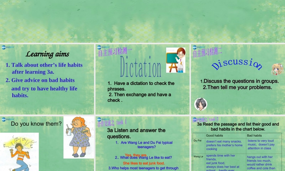 Unit 10 It’s important to have a healthylifestyle课件 鲁教版.ppt