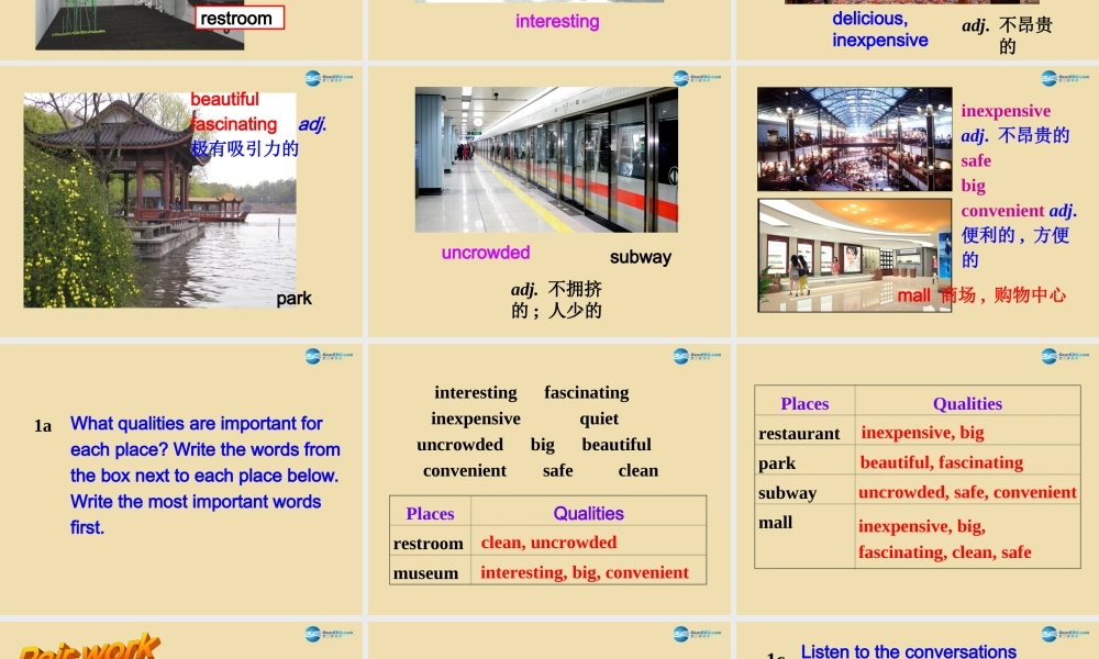 Unit 12 Could you please tell me where the restrooms are Section B（1a-2d）精品课件 .ppt