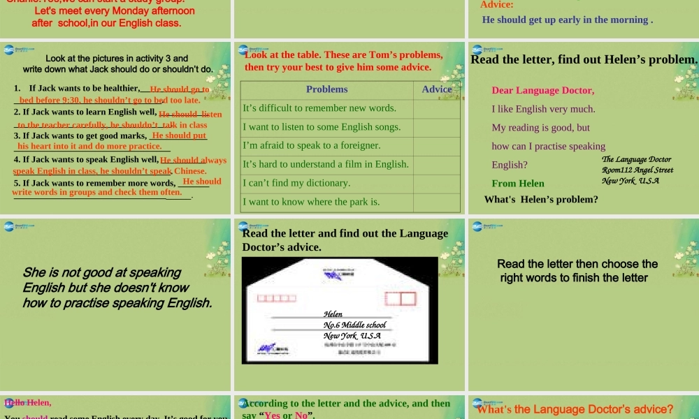 八年级英语上册 Module 1 Unit 3 Language in use！课件（1）.ppt