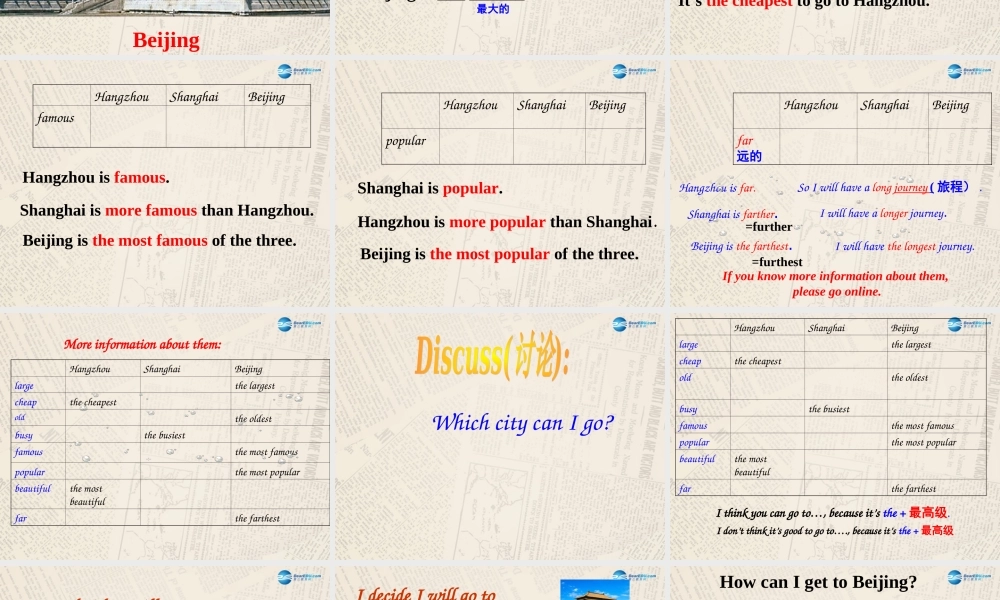 八年级英语上册 Module 4 Unit 1 He lives the farthest from school课件 .ppt