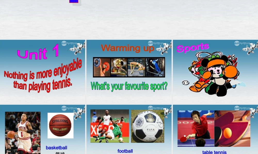 八年级英语上册 Module 3 Sports Unit 1 Nothing is more enjoyable than playing tennis课件 .ppt