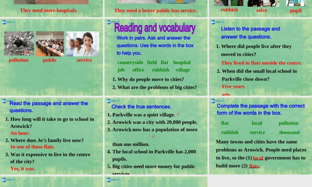 八年级英语上册 Module 9 Unit 2 Arnwick was a city with 200000 people课件1 .ppt