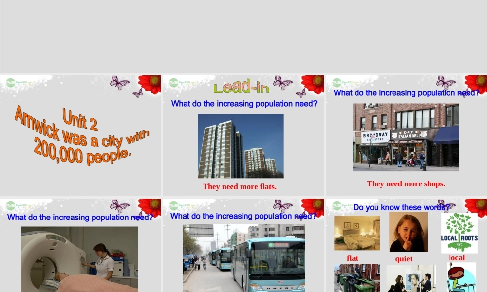 八年级英语上册 Module 9 Population Unit 2 Parkville was near Arnwick, a city with 200,000people课件 .ppt