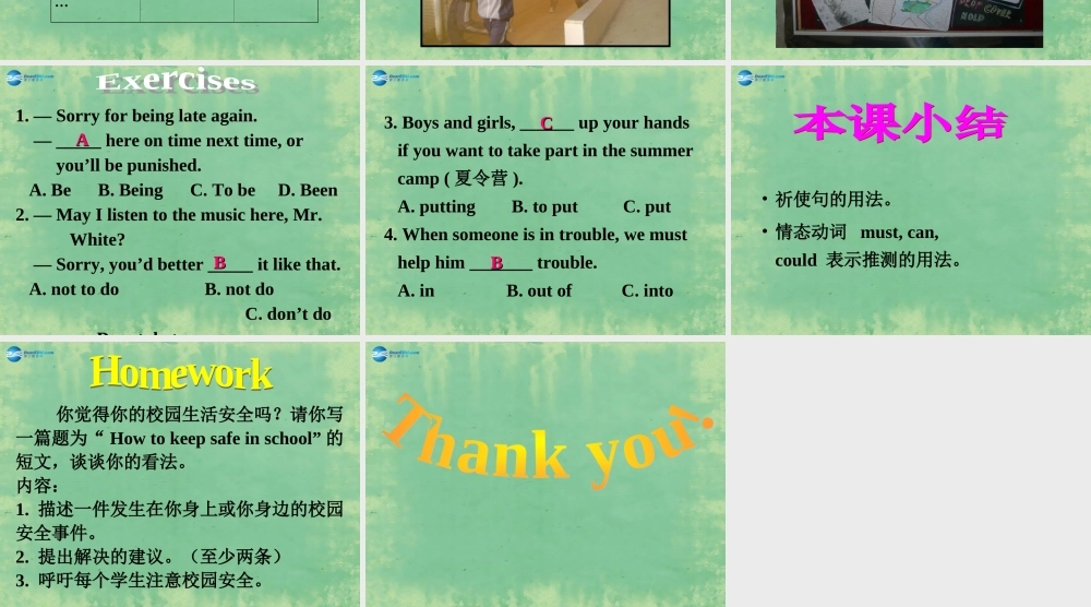 八年级英语上册 Module 12 Unit 3 Language in use课件2 .ppt