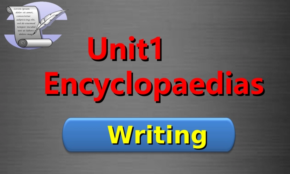 八年级英语上册 Unit 1 Encyclopaedias writing课件 .ppt