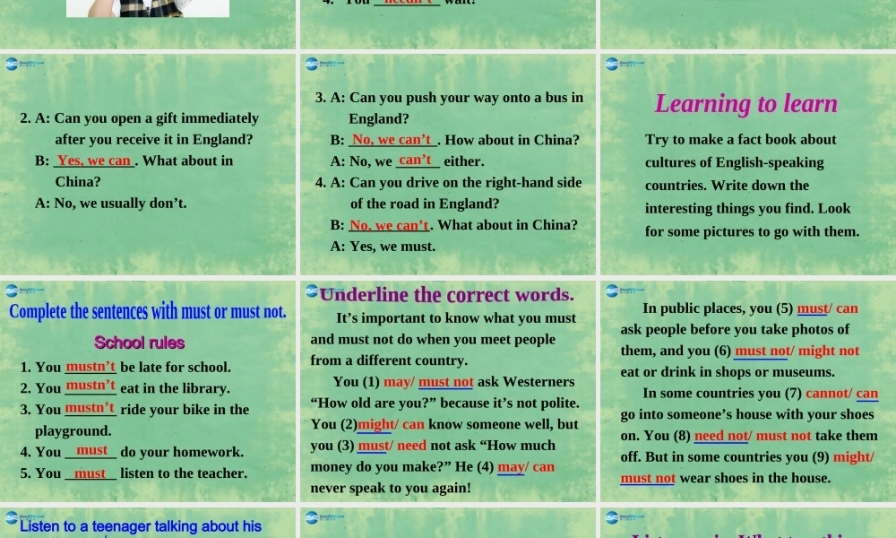 八年级英语上册 Module 11 Unit 3 Language in use课件1 .ppt