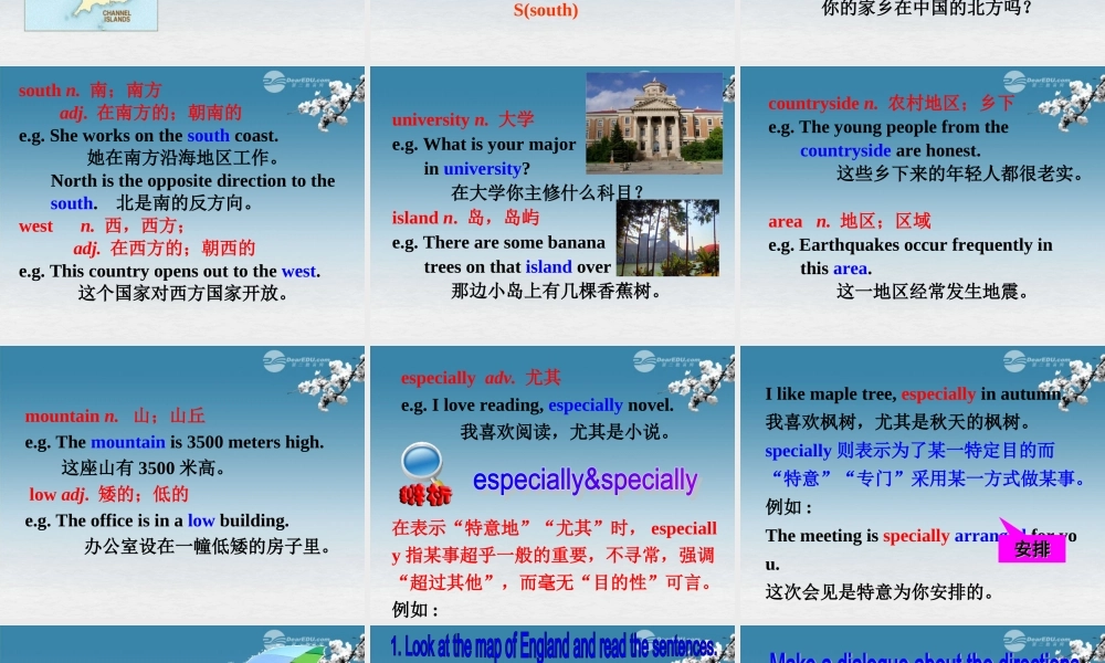 八年级英语上册 Module 2 My hometown and my country Unit 2 Cambridge is a beautiful city in the east of England课件 .ppt