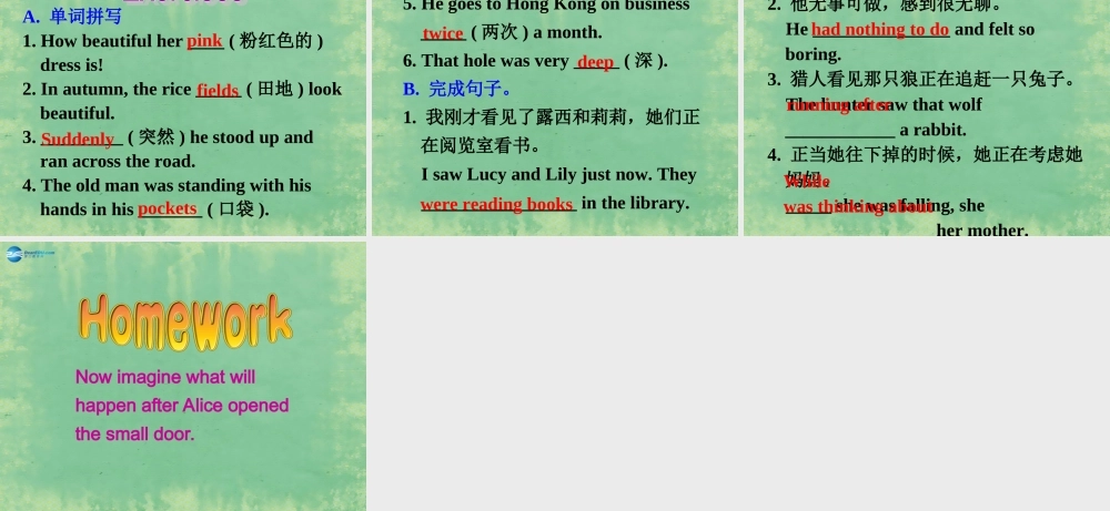 八年级英语上册 Module 7 Unit 2 She was thinking about her cat课件2 .ppt