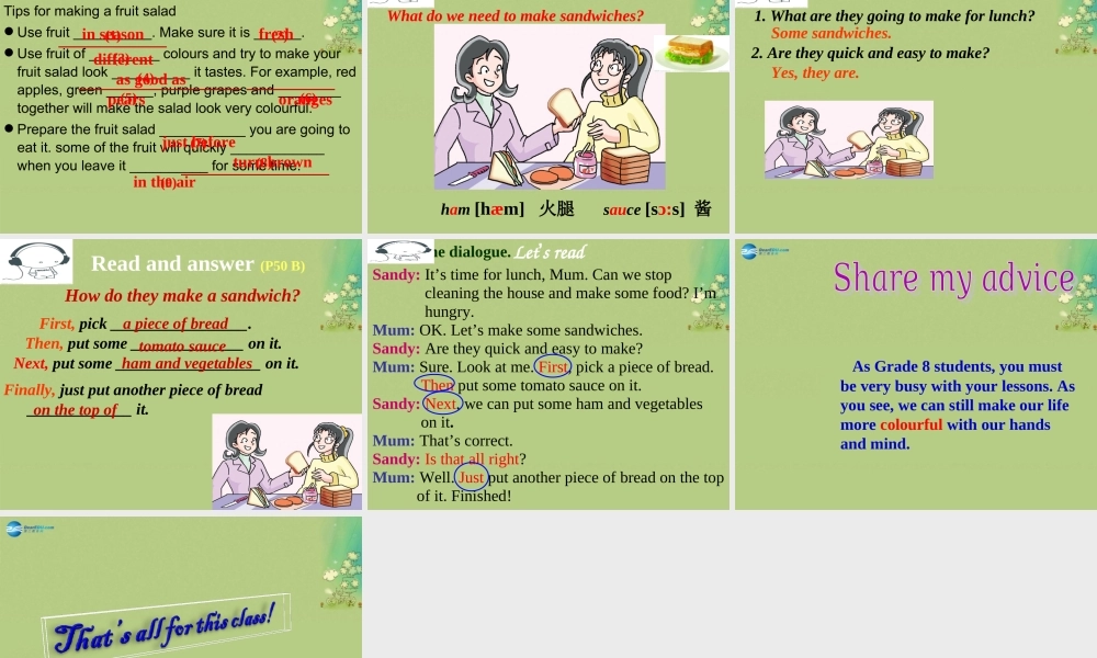 八年级英语上册 Unit 4 Do it yourself Intergrated skills课件.ppt