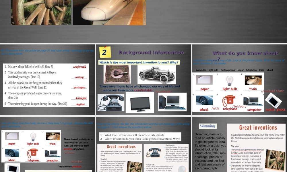 八年级英语上册 Unit 4 Inventions Inventions Reading 1课件 .ppt