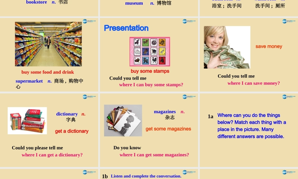 Unit 12 Could you please tell me where the restrooms are Section A（1a-2d）精品课件 .ppt