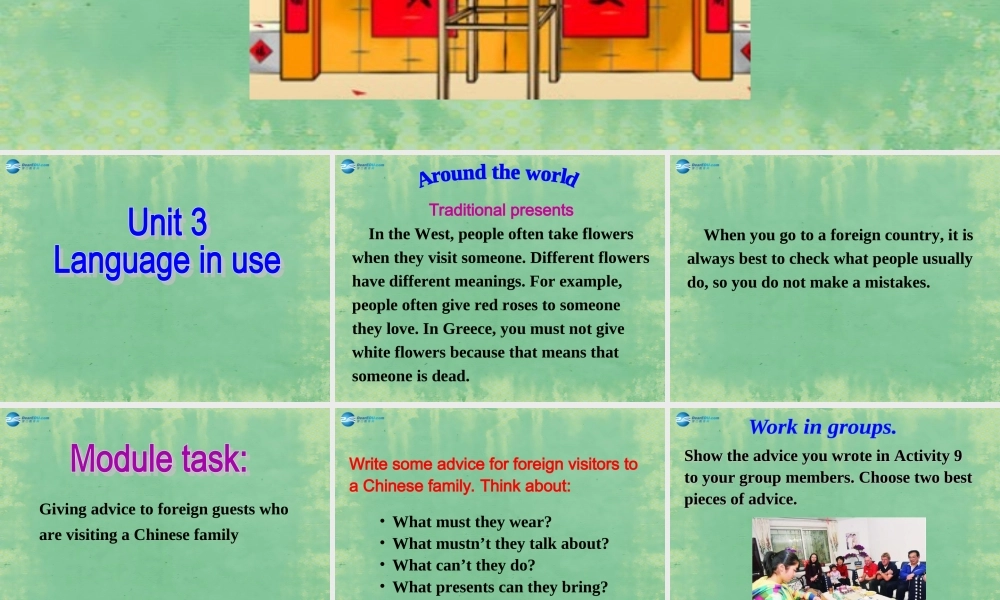 八年级英语上册 Module 11 Unit 3 Language in use课件2 .ppt