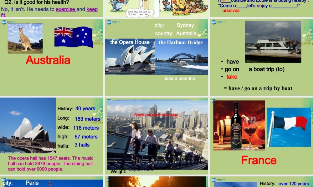 八年级英语上册 Unit 3 A day out Welcome to the unit课件（2）（新版）牛津版.ppt