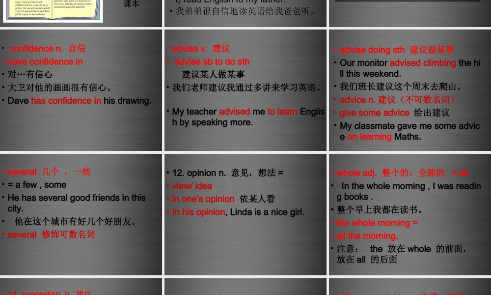 八年级英语上册 Unit 8 English week Voca课件 .ppt