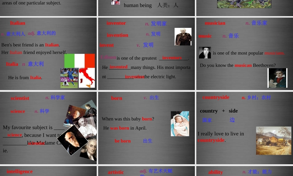 八年级英语上册 Unit 1 Encyclopaedias words课件 .ppt