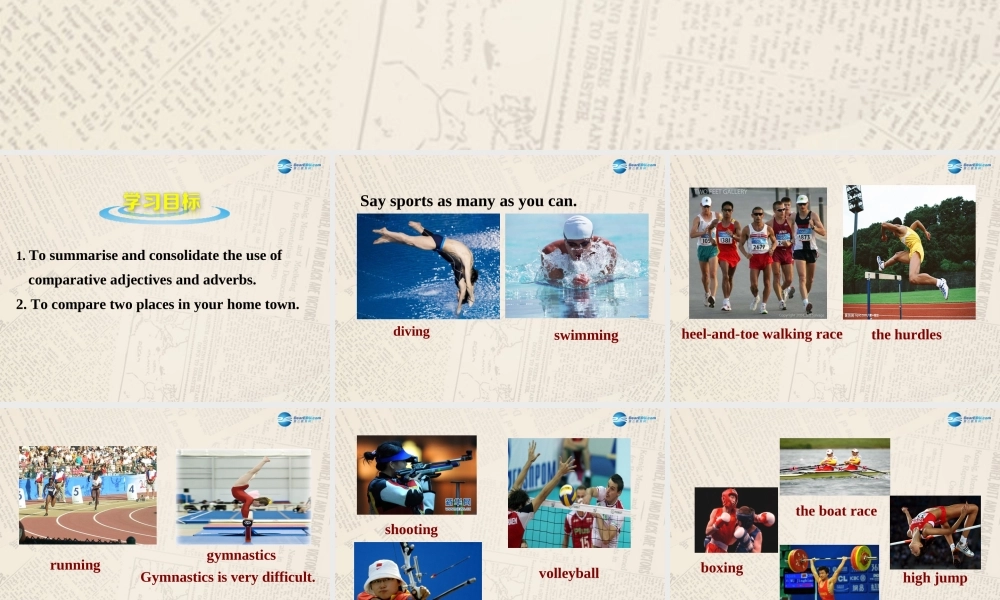 八年级英语上册 Module 3 Sports Unit 3 Language in use课件 .ppt