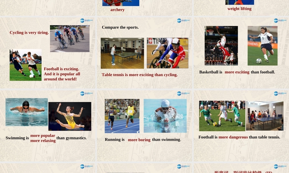 八年级英语上册 Module 3 Sports Unit 3 Language in use课件 .ppt