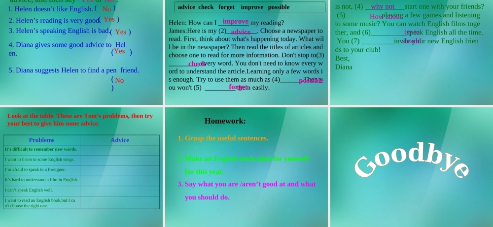 八年级英语上册 Module 1 How to learn English Unit 3 Language in use课件2.ppt