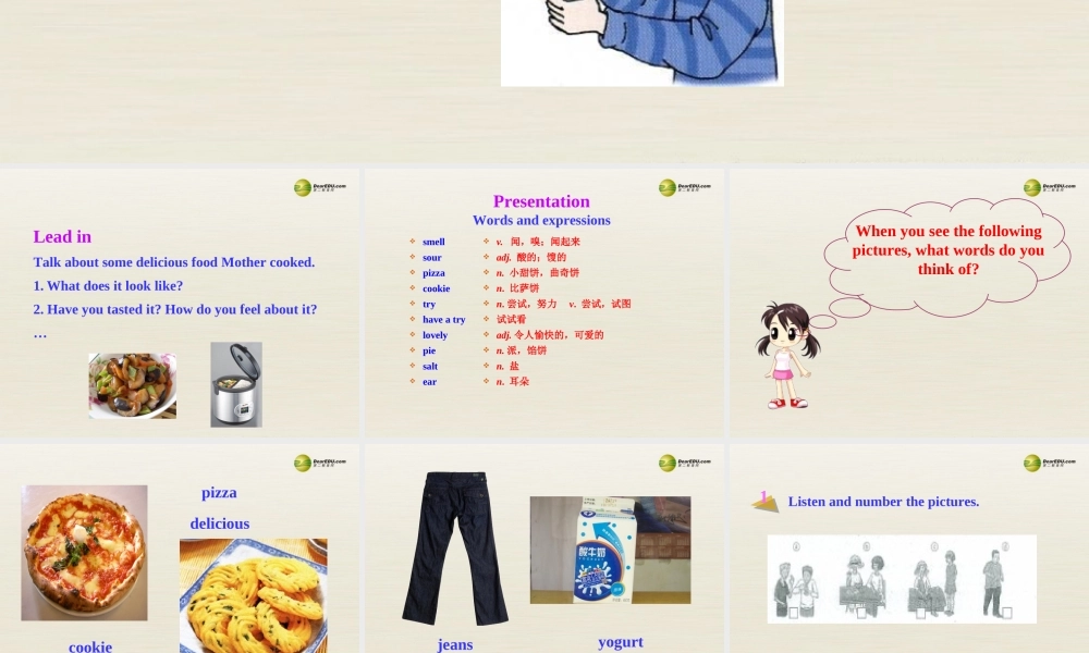 八年级英语下册 Module 1 Feelings and impressions Unit 1 It smells delicious课件1 .ppt