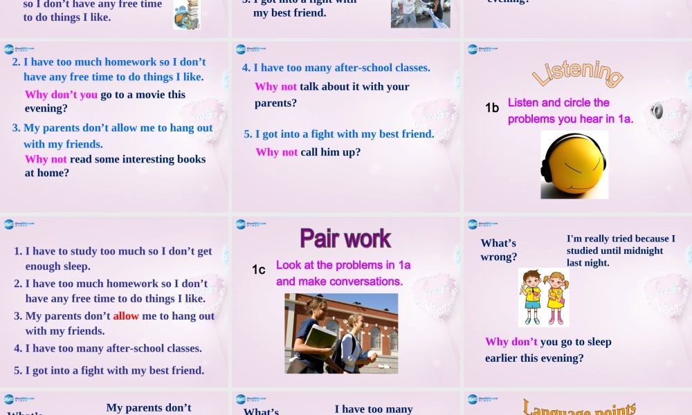 八年级英语上册 Unit 2 Why don’t you talk to your parents？SectionA 1a-2d精品课件 .ppt