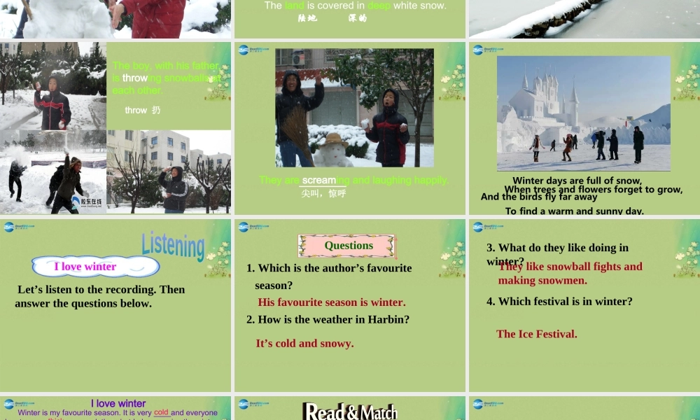 八年级英语上册 Unit 7 Seasons Task课件.ppt