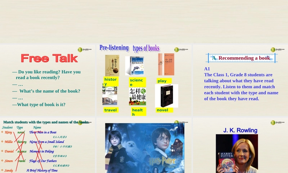 八年级英语下册 8B Unit4 A Good read Integrated skills课件 .ppt