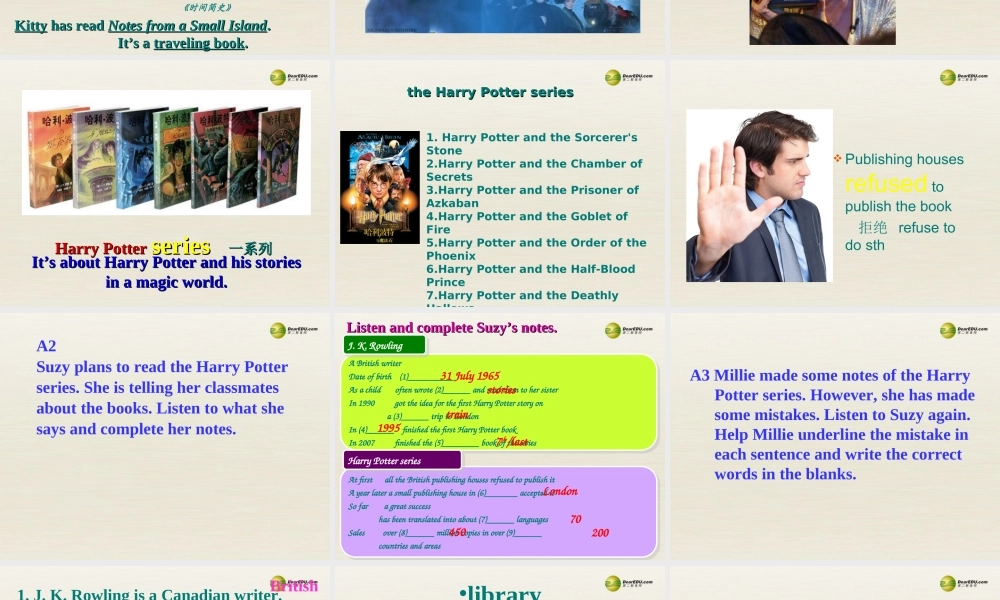 八年级英语下册 8B Unit4 A Good read Integrated skills课件 .ppt