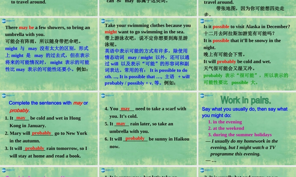 八年级英语上册 Module 10 Unit 3 Language in use课件1 .ppt