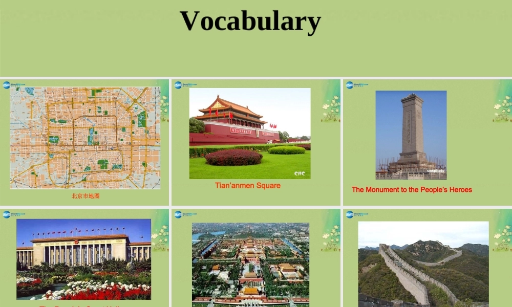 八年级英语上册 Unit 3 A day out Vocabulary课件.ppt