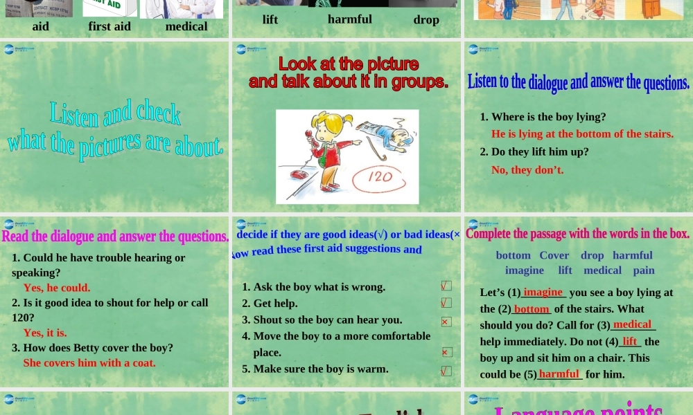 八年级英语上册 Module 12 Unit 1 What should we do before help arrives？课件1 .ppt