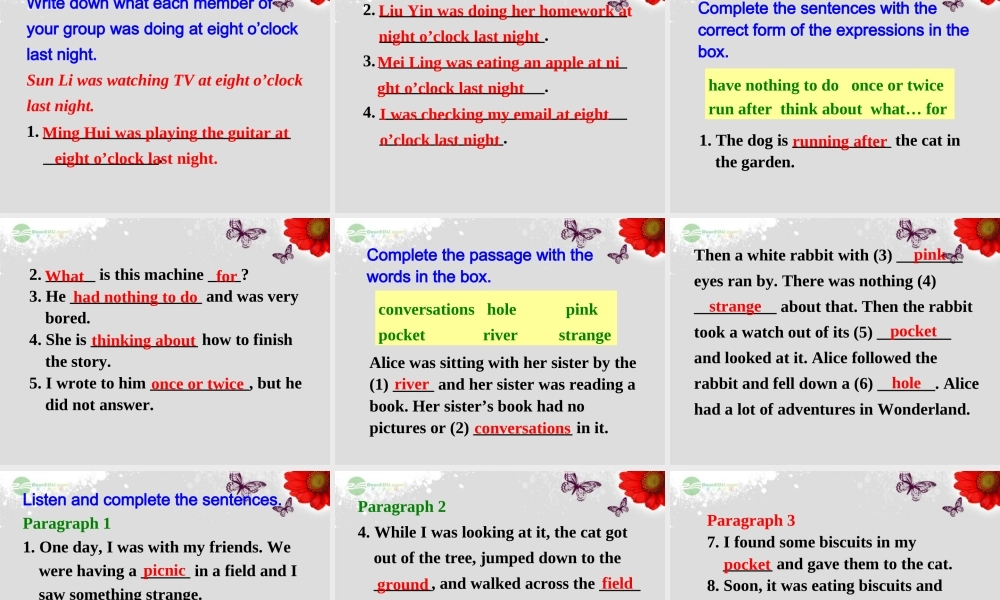 八年级英语上册 Module 7 A famous story Unit 3 Language in use课件 .ppt