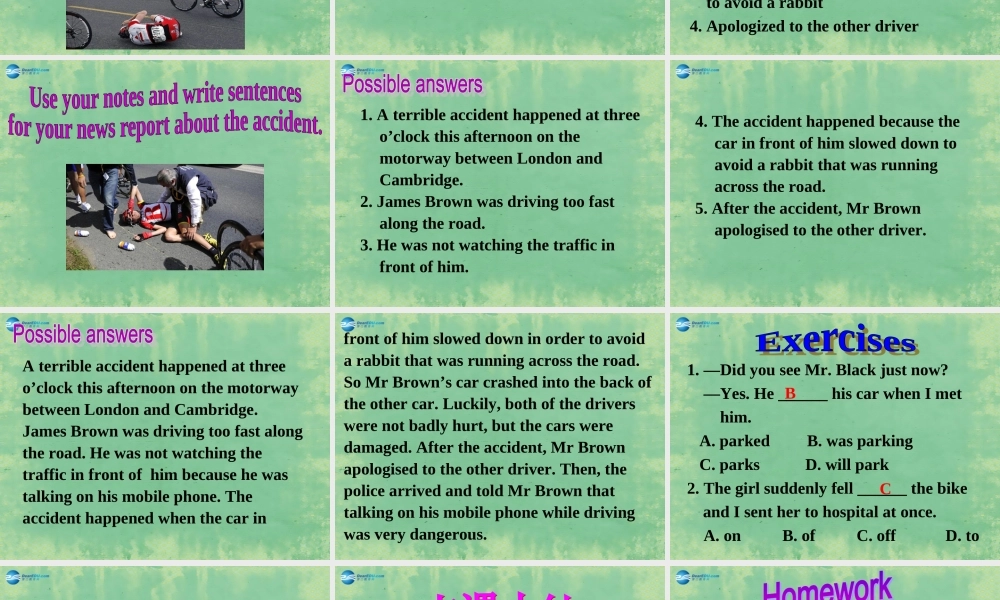 八年级英语上册 Module 8 Unit 3 Language in use课件2 .ppt